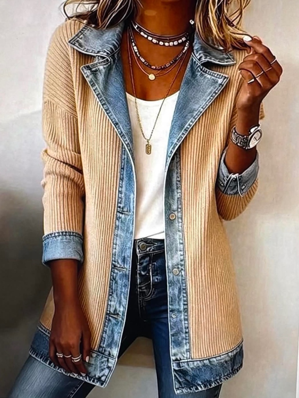 Shein Ladies "Denim" Slim fit Jacket Large